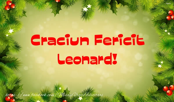 Felicitari de Craciun - Brazi | Craciun Fericit Leonard!
