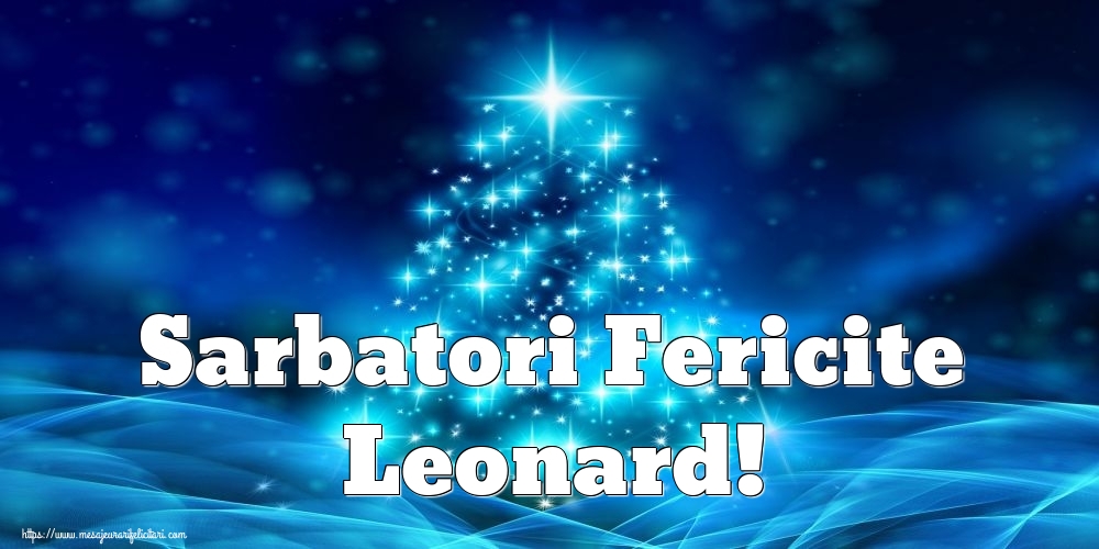 Felicitari de Craciun - Sarbatori Fericite Leonard!