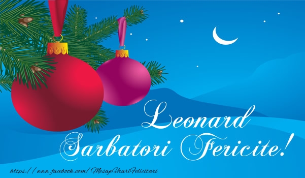 Felicitari de Craciun - Leonard Sarbatori fericite!