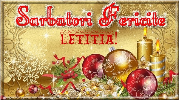 Felicitari de Craciun - Globuri | Sarbatori fericite Letitia!