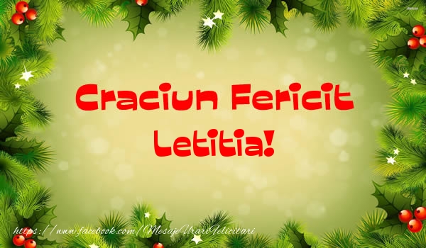 Felicitari de Craciun - Brazi | Craciun Fericit Letitia!