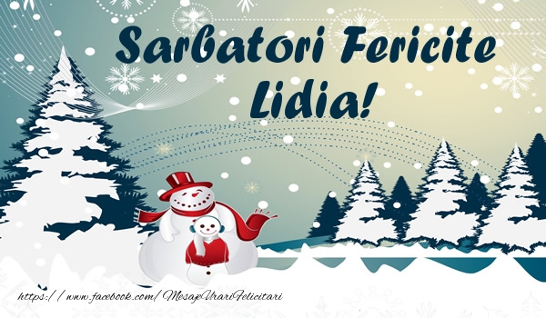 Felicitari de Craciun - ⛄ Brazi & Om De Zapada & Peisaje De Iarna | Sarbatori fericite Lidia!