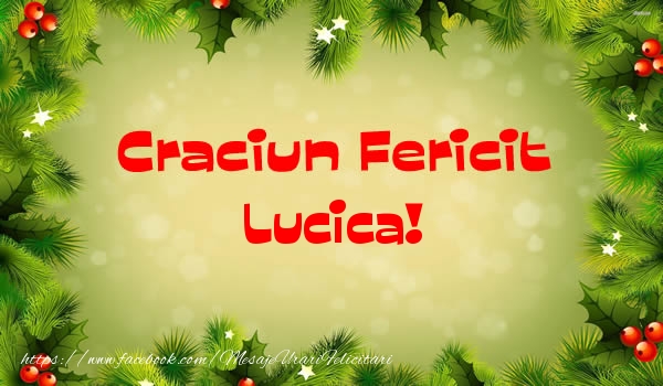 Felicitari de Craciun - Craciun Fericit Lucica!