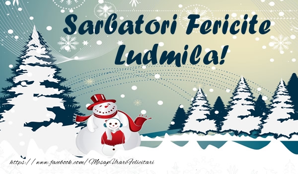 Felicitari de Craciun - ⛄ Brazi & Om De Zapada & Peisaje De Iarna | Sarbatori fericite Ludmila!