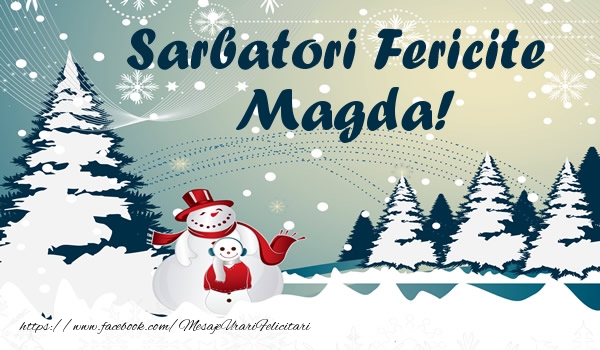 Felicitari de Craciun - ⛄ Brazi & Om De Zapada & Peisaje De Iarna | Sarbatori fericite Magda!