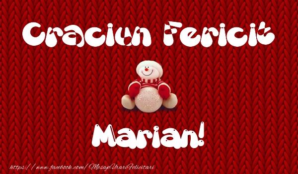 Felicitari de Craciun - ⛄ Om De Zapada | Craciun Fericit Marian!