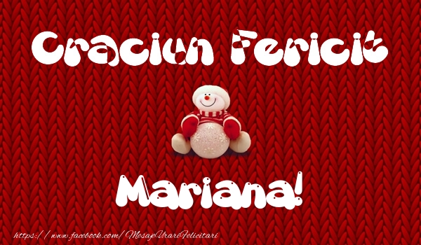 Felicitari de Craciun - ⛄ Om De Zapada | Craciun Fericit Mariana!