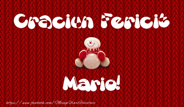 Felicitari de Craciun - ⛄ Om De Zapada | Craciun Fericit Mario!