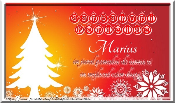 Felicitari de Craciun - Sarbatori fericite  in jurul pomului de iarna si in mijlocul celor dragi! Marius