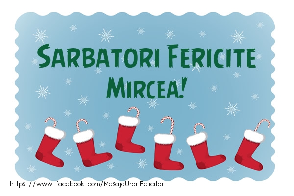 Felicitari de Craciun - Cizmulițe | Sarbatori fericite Mircea!
