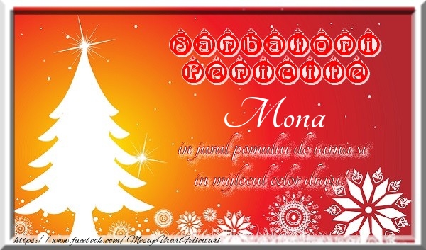 Felicitari de Craciun - Sarbatori fericite  in jurul pomului de iarna si in mijlocul celor dragi! Mona