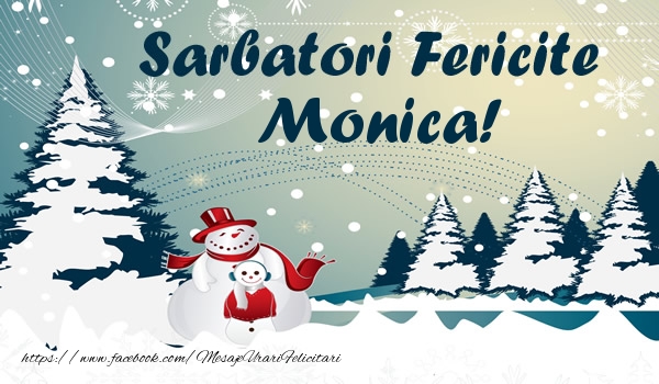 Felicitari de Craciun - ⛄ Brazi & Om De Zapada & Peisaje De Iarna | Sarbatori fericite Monica!
