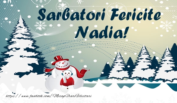 Felicitari de Craciun - ⛄ Brazi & Om De Zapada & Peisaje De Iarna | Sarbatori fericite Nadia!