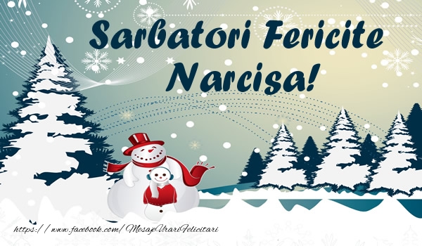 Felicitari de Craciun - ⛄ Brazi & Om De Zapada & Peisaje De Iarna | Sarbatori fericite Narcisa!