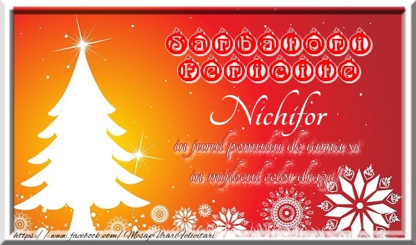 Felicitari de Craciun - Sarbatori fericite  in jurul pomului de iarna si in mijlocul celor dragi! Nichifor