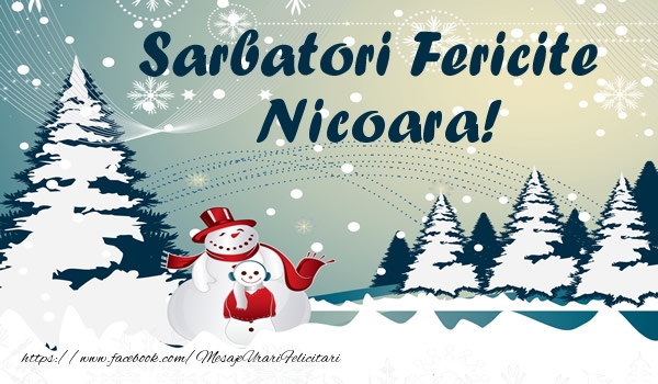 Felicitari de Craciun - ⛄ Brazi & Om De Zapada & Peisaje De Iarna | Sarbatori fericite Nicoara!