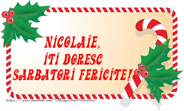 Felicitari de Craciun - Globuri | Nicolaie Iti Doresc Sarbatori Fericite!