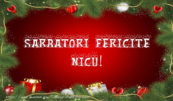 Felicitari de Craciun - Globuri | Sarbatori fericite Nicu!