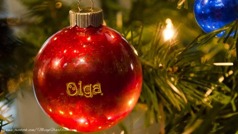 Felicitari de Craciun - Nume pe glob Olga