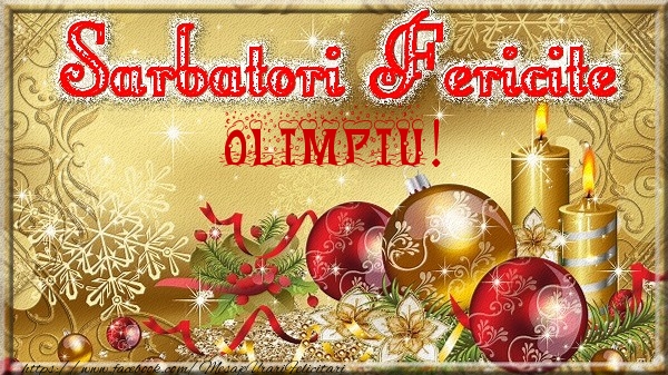 Felicitari de Craciun - Globuri | Sarbatori fericite Olimpiu!