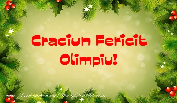 Felicitari de Craciun - Craciun Fericit Olimpiu!