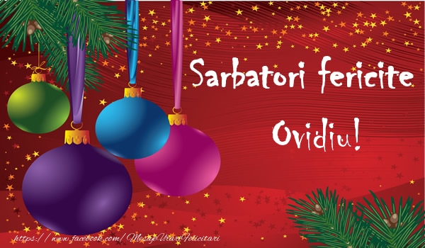 Felicitari de Craciun - Globuri | Sarbatori fericite Ovidiu!