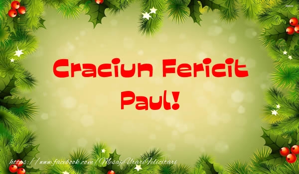 Felicitari de Craciun - Brazi | Craciun Fericit Paul!