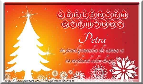 Felicitari de Craciun - Sarbatori fericite  in jurul pomului de iarna si in mijlocul celor dragi! Petra