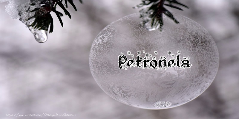 Felicitari de Craciun - Numele Petronela pe glob