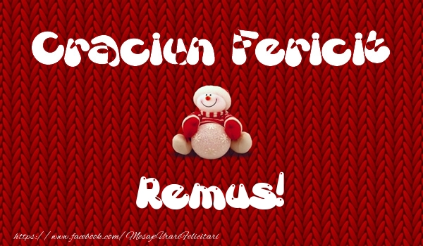 Felicitari de Craciun - ⛄ Om De Zapada | Craciun Fericit Remus!