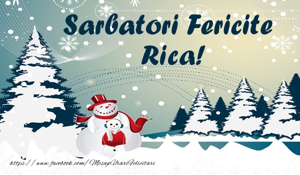 Felicitari de Craciun - ⛄ Brazi & Om De Zapada & Peisaje De Iarna | Sarbatori fericite Rica!