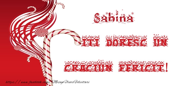 Felicitari de Craciun - Sabina iti doresc un Craciun Fericit!