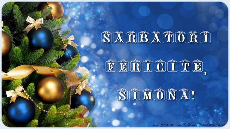 Felicitari de Craciun - Sarbatori Fericite, Simona