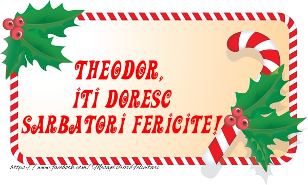 Felicitari de Craciun - Theodor Iti Doresc Sarbatori Fericite!