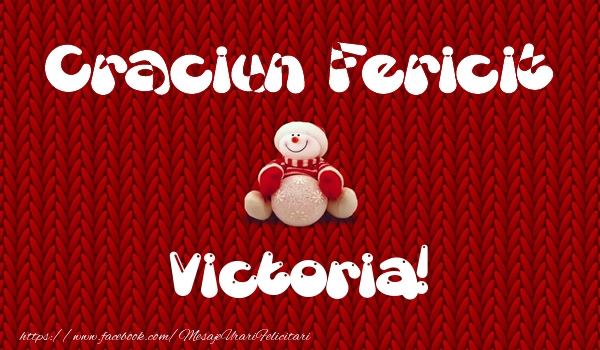 Felicitari de Craciun - ⛄ Om De Zapada | Craciun Fericit Victoria!