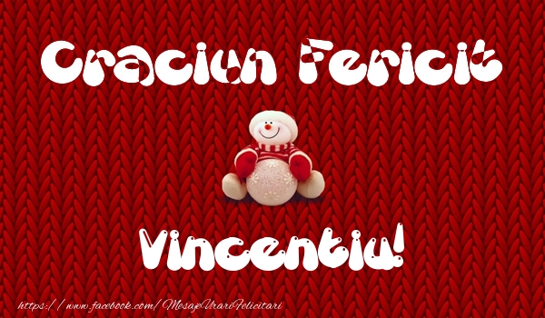 Felicitari de Craciun - ⛄ Om De Zapada | Craciun Fericit Vincentiu!