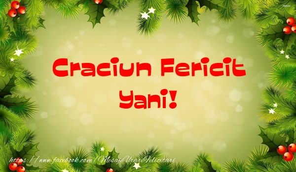 Felicitari de Craciun - Craciun Fericit Yani!