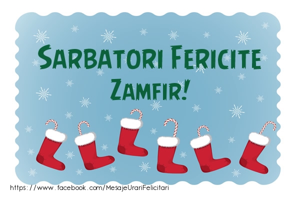 Felicitari de Craciun - Sarbatori fericite Zamfir!