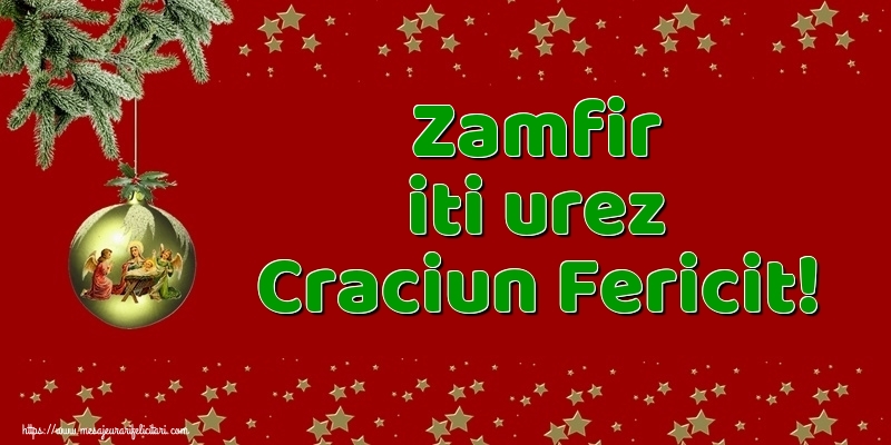Felicitari de Craciun - Globuri | Zamfir iti urez Craciun Fericit!