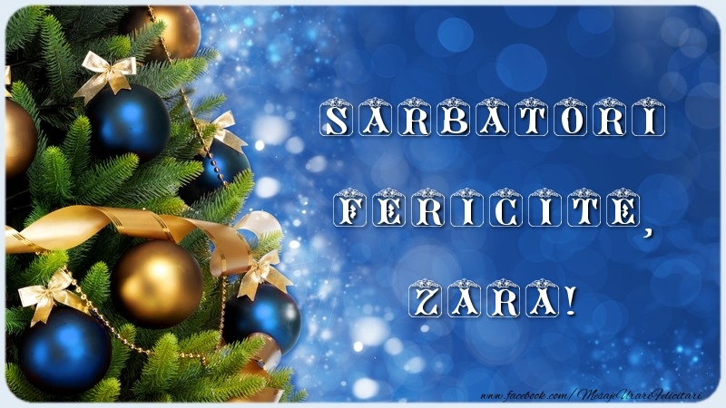 Felicitari de Craciun - Sarbatori Fericite, Zara