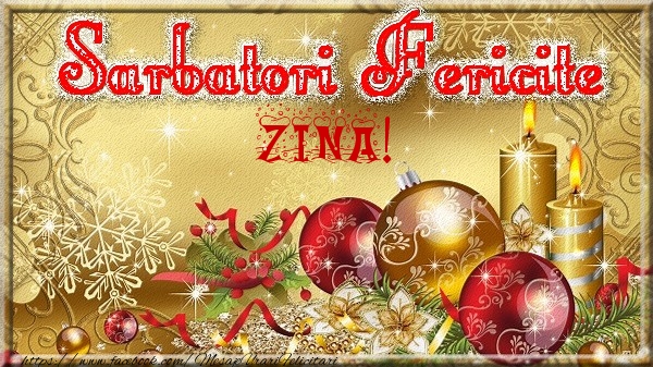Felicitari de Craciun - Sarbatori fericite Zina!