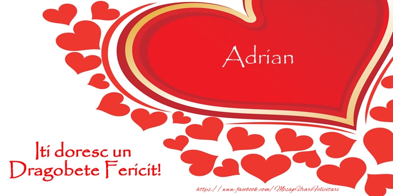 Felicitari de Dragobete - ❤️❤️❤️ Inimioare | Adrian iti doresc un Dragobete Fericit!