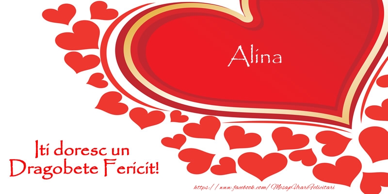 Felicitari de Dragobete - ❤️❤️❤️ Inimioare | Alina iti doresc un Dragobete Fericit!
