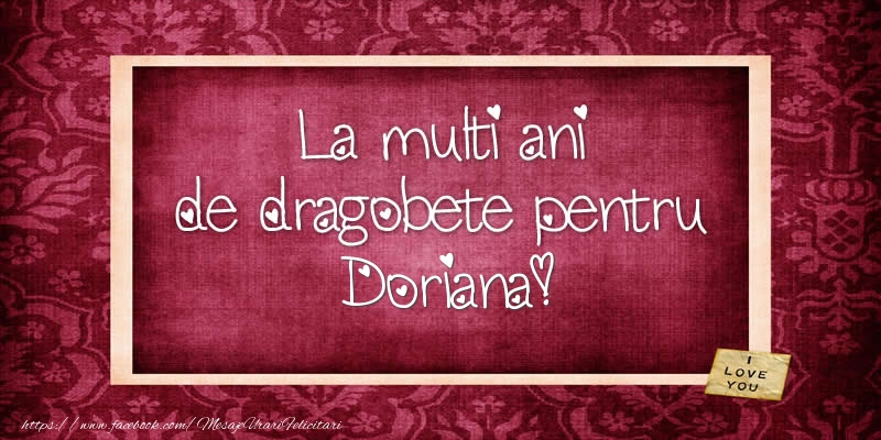 Felicitari de Dragobete - La multi ani de dragobete pentru Doriana!