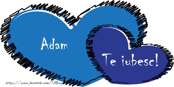 Felicitari de dragoste - Adam Te iubesc!