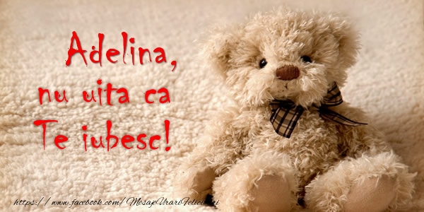 Felicitari de dragoste - Ursuleti | Adelina nu uita ca Te iubesc!
