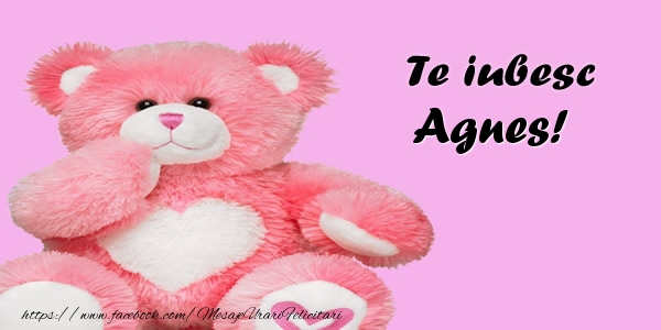 Felicitari de dragoste - Ursuleti | Te iubesc Agnes!