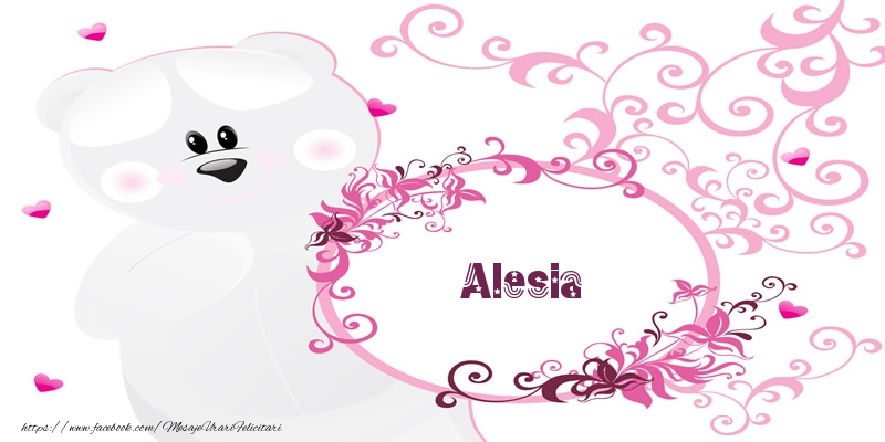 Felicitari de dragoste - Flori & Ursuleti | Alesia Te iubesc!