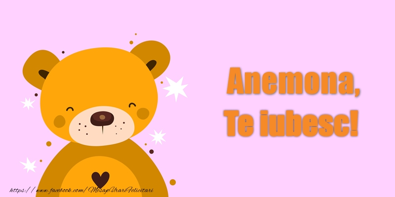 Felicitari de dragoste - Anemona Te iubesc!