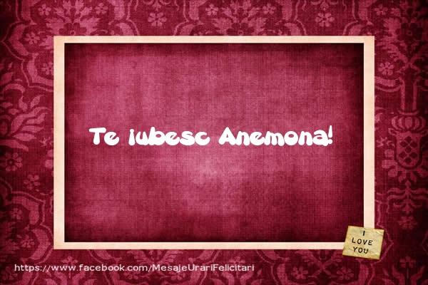 Felicitari de dragoste - Te iubesc Anemona!